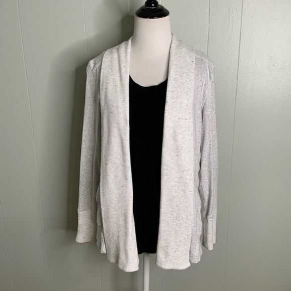 Talbots Light Gray Terry Cardigan With Pockets M - Picture 3 of 16